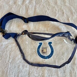 Indianapolis Colts Clear Stadium Crossbody Bag with Blue Strap